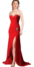 New High Front Side Slit Autumn Gown