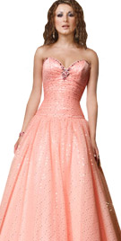 Sequined Sweetheart Neckline Gown | Ball Dresses