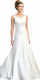 Sumptuous Scoop Neckline Bridal Gown | online Wedding dress 