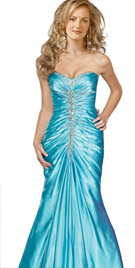Strapless Mermaid Style Evening Gown