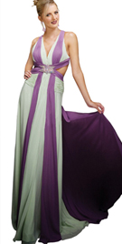Contrast Panel Couture New Year Collection Gown 