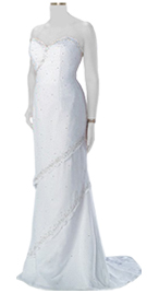 Stunning spring gown made from smooth chiffon fabric