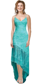 Plunging ‘V’ neckline one-piece premium dress in Silk Chiffon