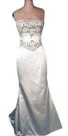 Spectacular Strapless Vintage Wedding Gown